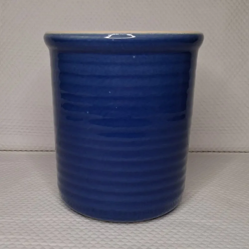 Emile Henry Blue Kitchen Ribbed Utensil Holder 87.63